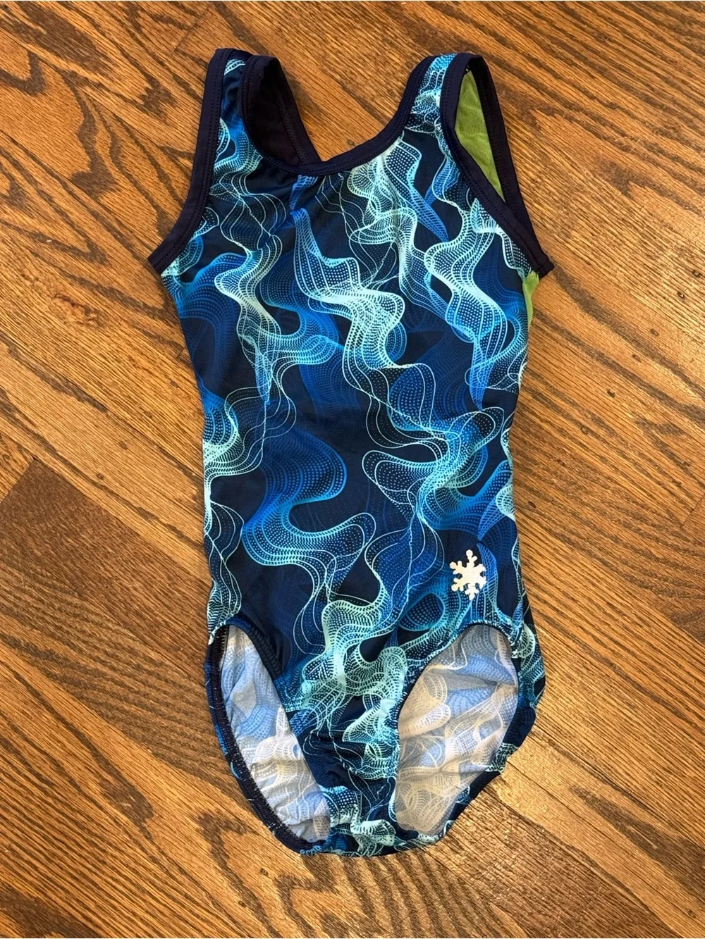 Snowflake Designs Twist and Shout Gymnastics Leotard - Green/Blue